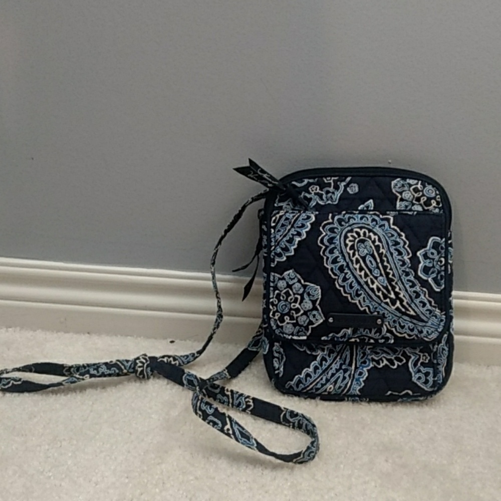 A blue designed Vera Bradley purse
